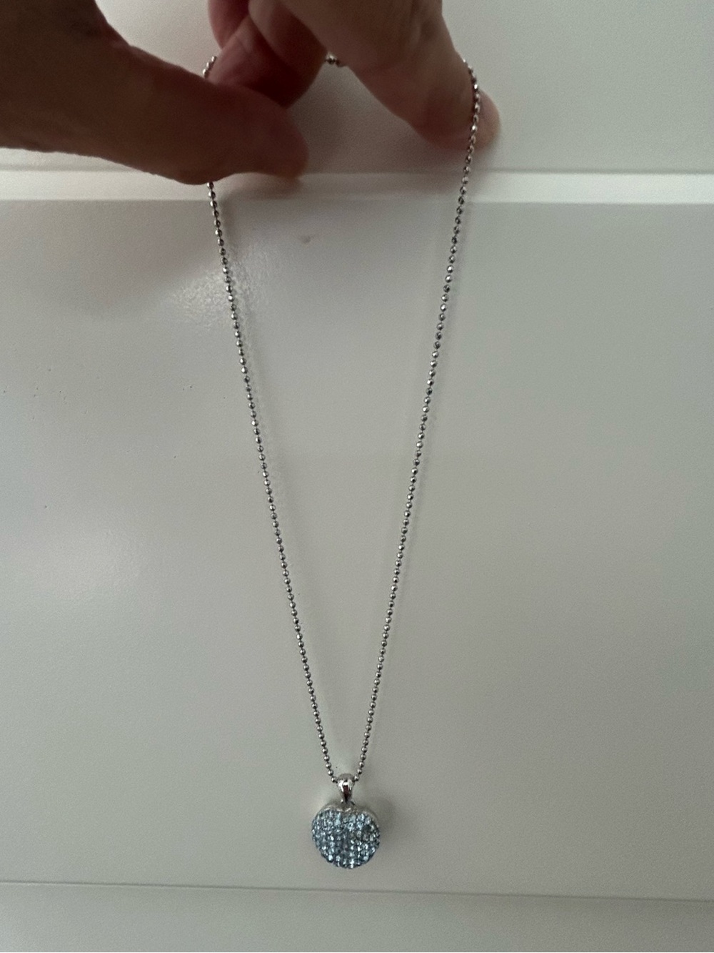 Pave Heart Pendant Necklace - Women Jewelry